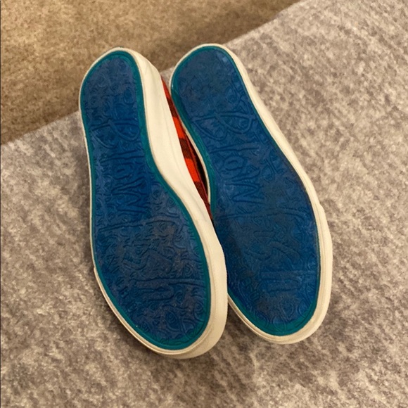 Blowfish Red and Black Plaid Slip-On Sneakers - Picture 4 of 4
